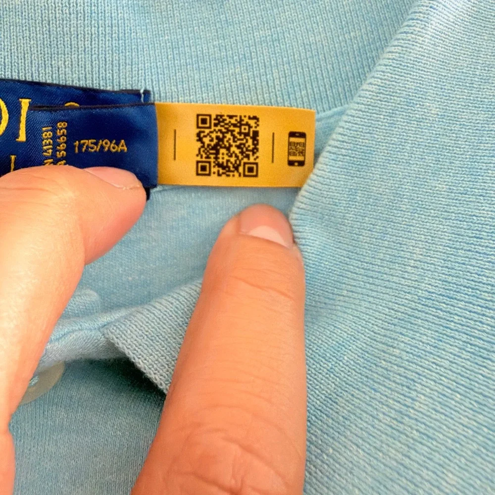 Polo Ralph Lauren Mens Classic Fit Heather  Blue‎ Cotton Polo Shirt Size M FF27